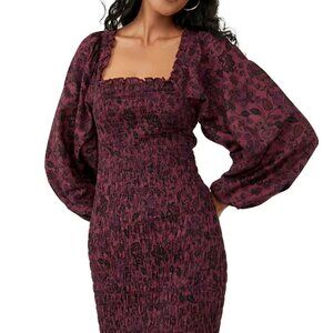 Free People Smock It To Me Floral Mini Dress Medium – Excellent Pre‑Owned